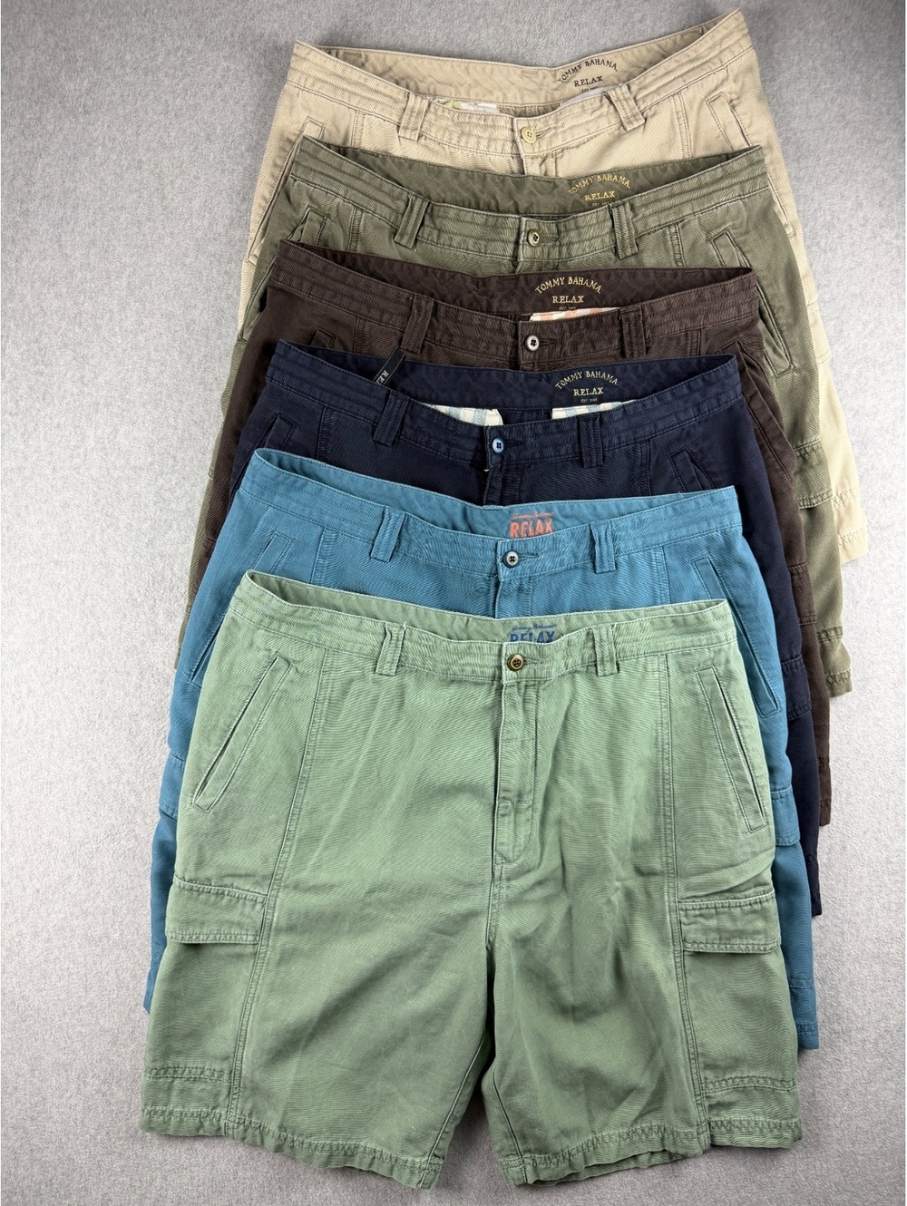 Lot 5 Tommy Bahama Relax Mens 38 Cargo Shorts Tencel Cotton Coastal Casual